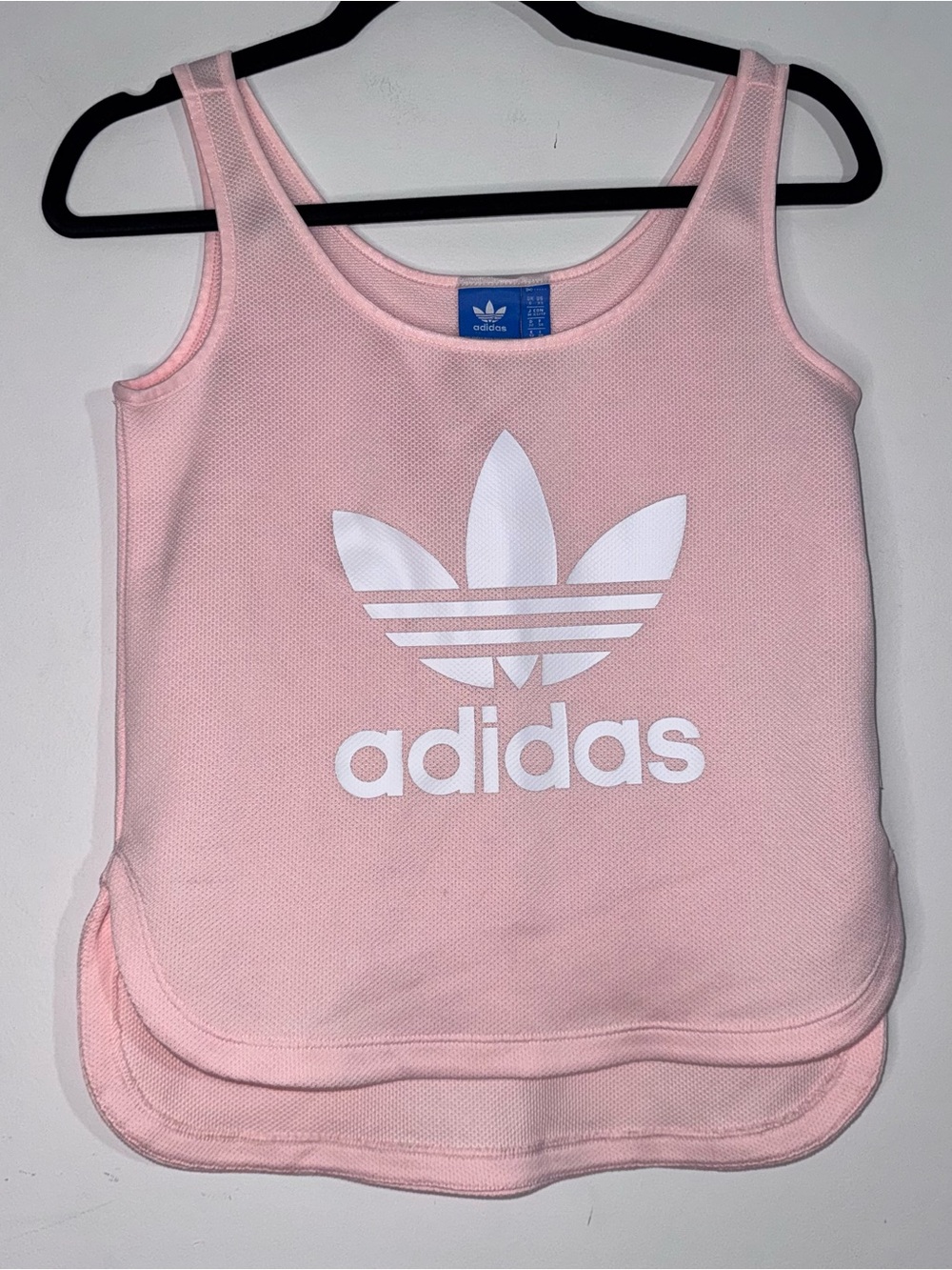 Adidas Originals Trefoil Tank Top Pink Mesh Sleeveless Logo XS
